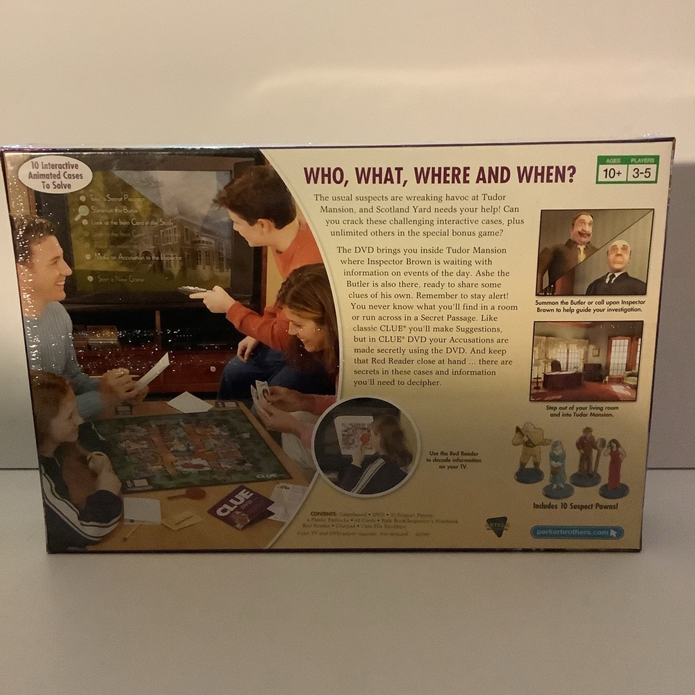 CLUE INTERACTIVE DVD BOARD GAME 2006 Brand New Factory SEALED - Picture 3 of 5